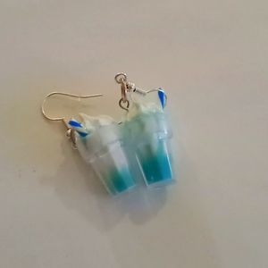 Light blue ice cream earrings